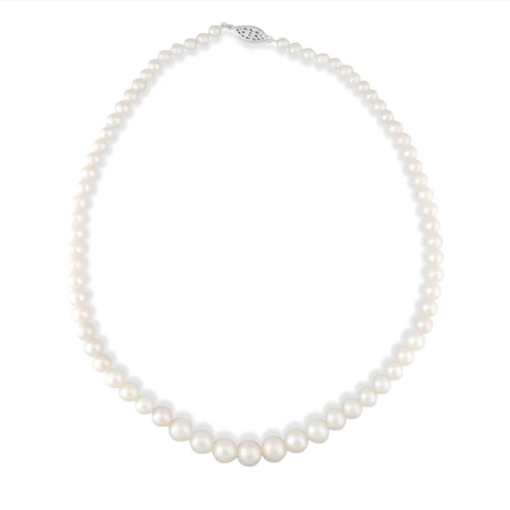 Na Hoku White Freshwater Pearl Graduated Pearl Strand Necklace